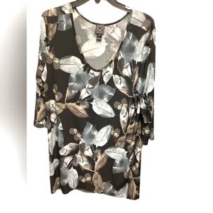 Clara Sun Woo Scoop Neck Stretch Tricot Top, Poly/Rayon/Spandex, NOSWOT